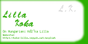 lilla koka business card